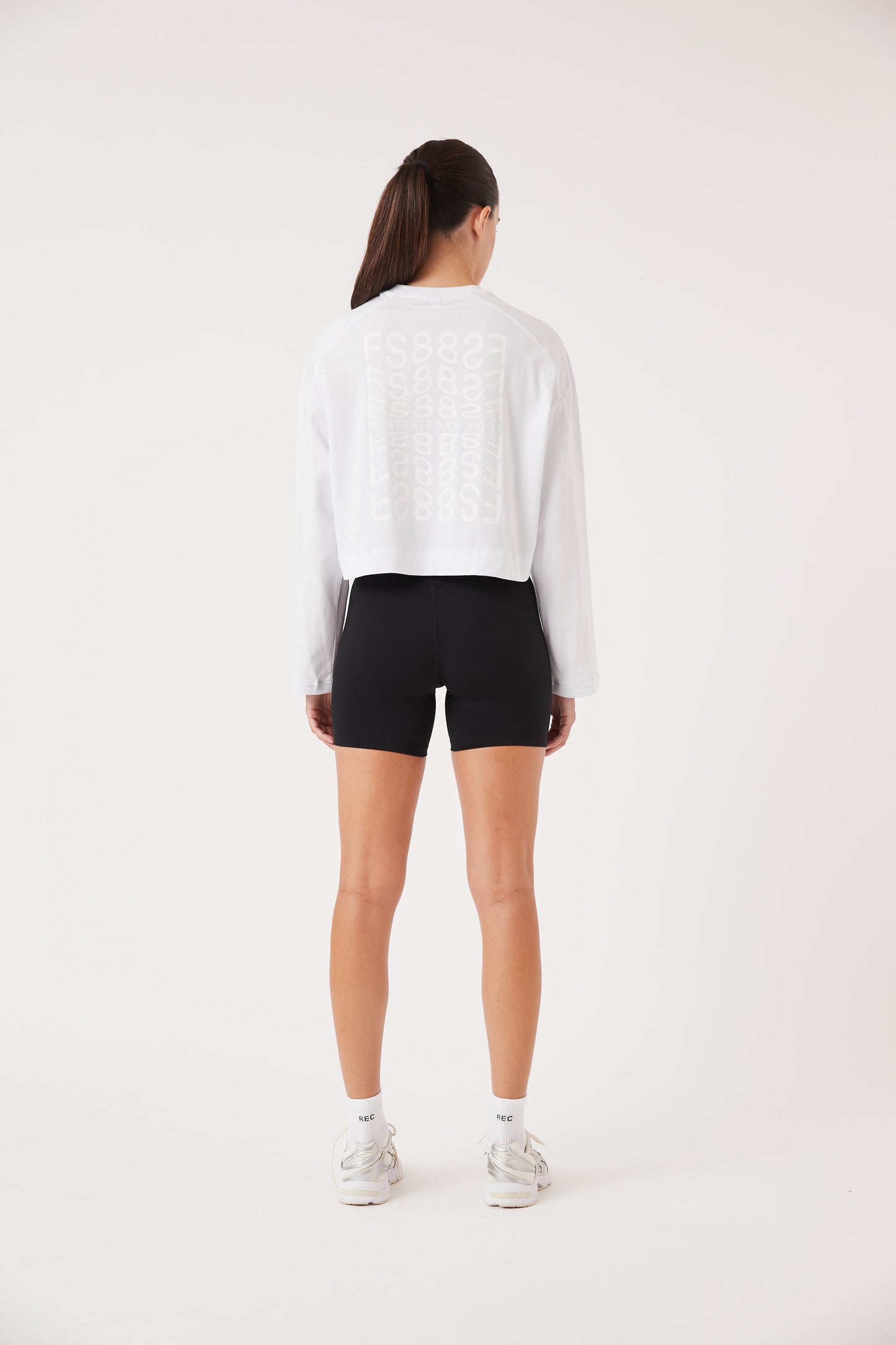 RecGen X FS8 Float Crop LS Tee, White