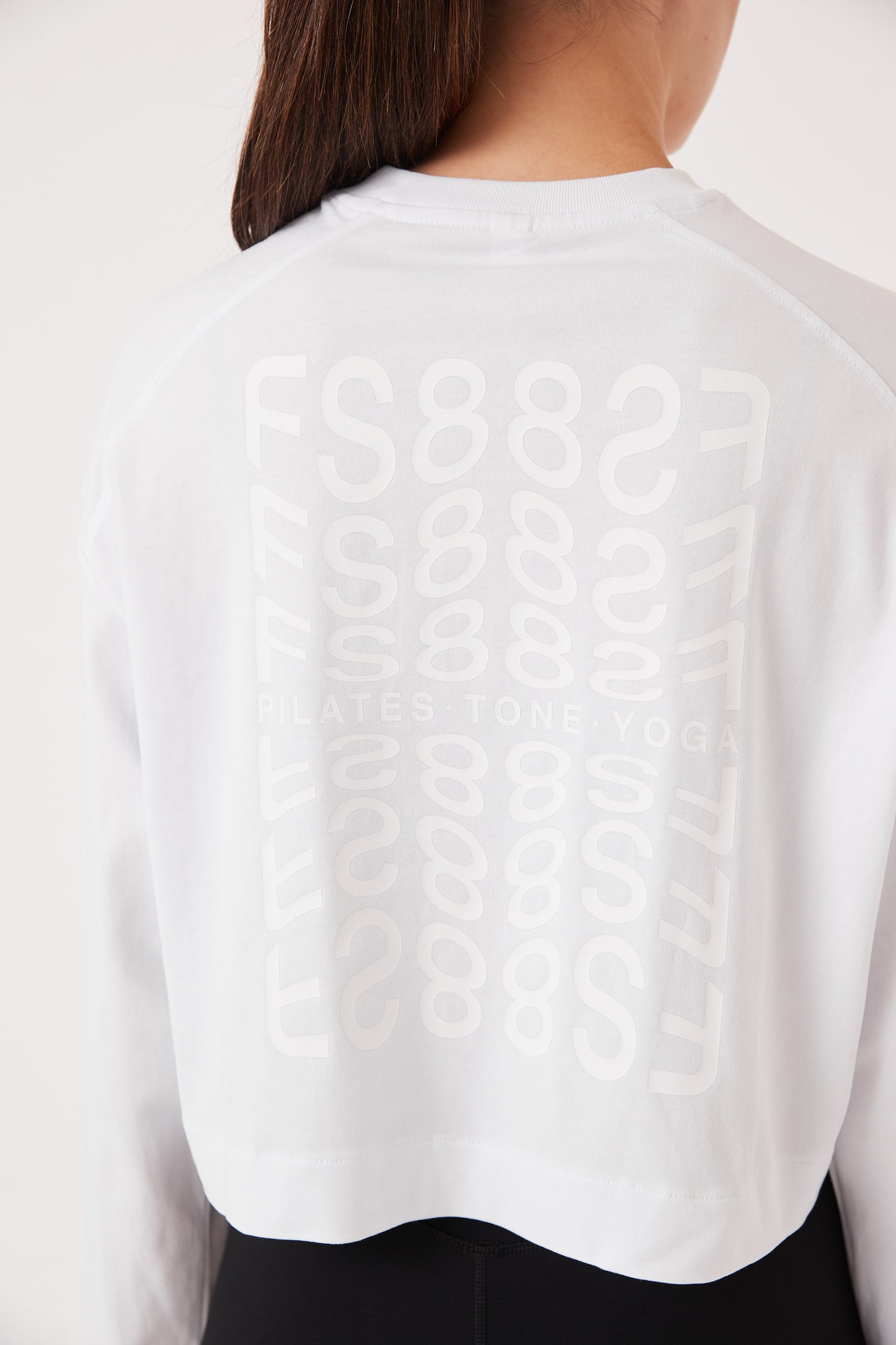 RecGen X FS8 Float Crop LS Tee, White