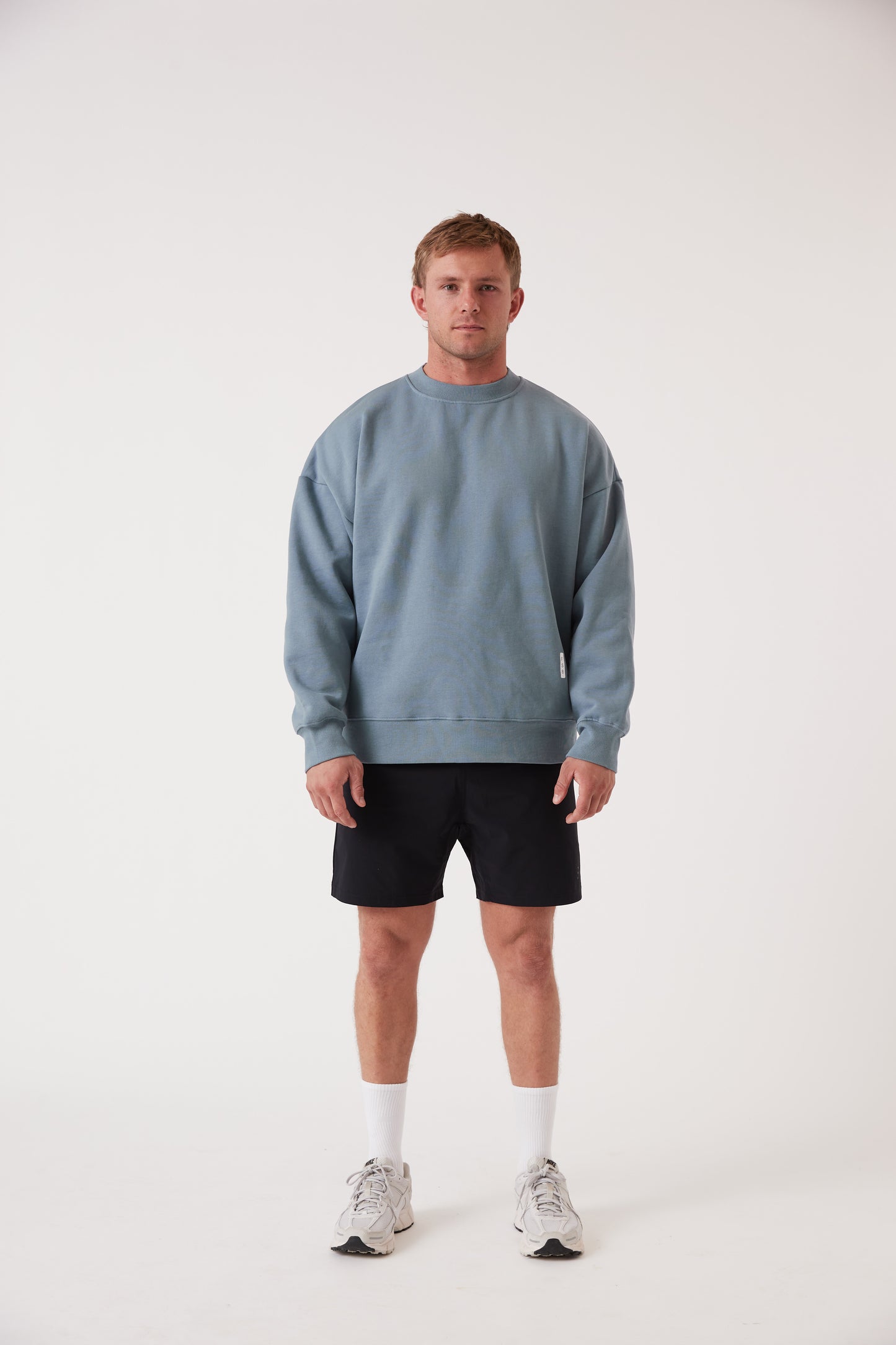 RecGen - Unisex Rest Fleece Crew, Chalk Blue