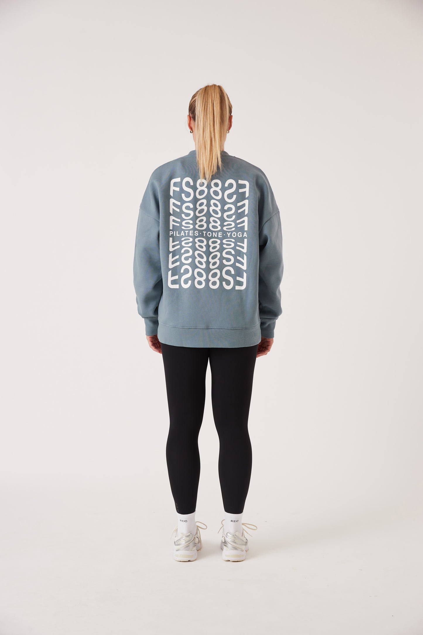 RecGen - Unisex Rest Fleece Crew, Chalk Blue