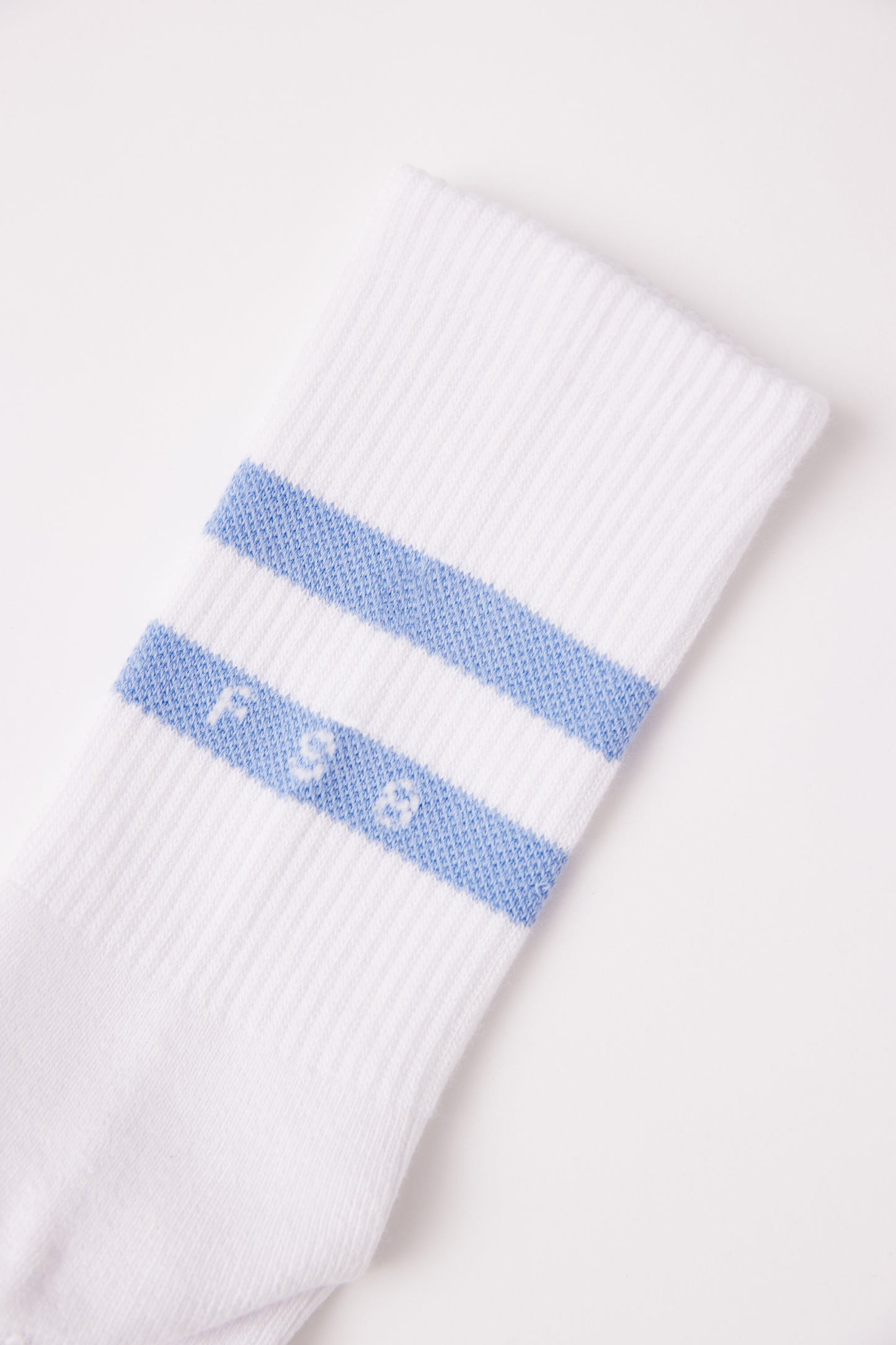 FS8 Crew Grip Sock - White & Lavender Stripe