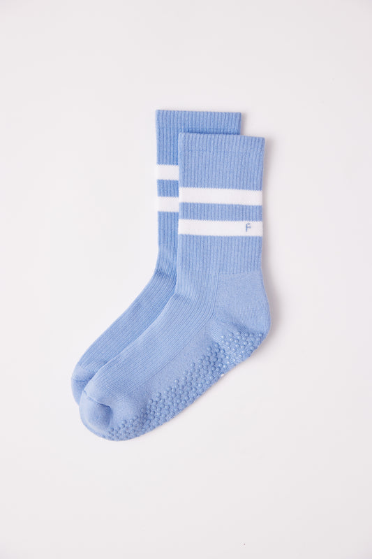 FS8 Crew Grip Sock - Lavender & White Stripe